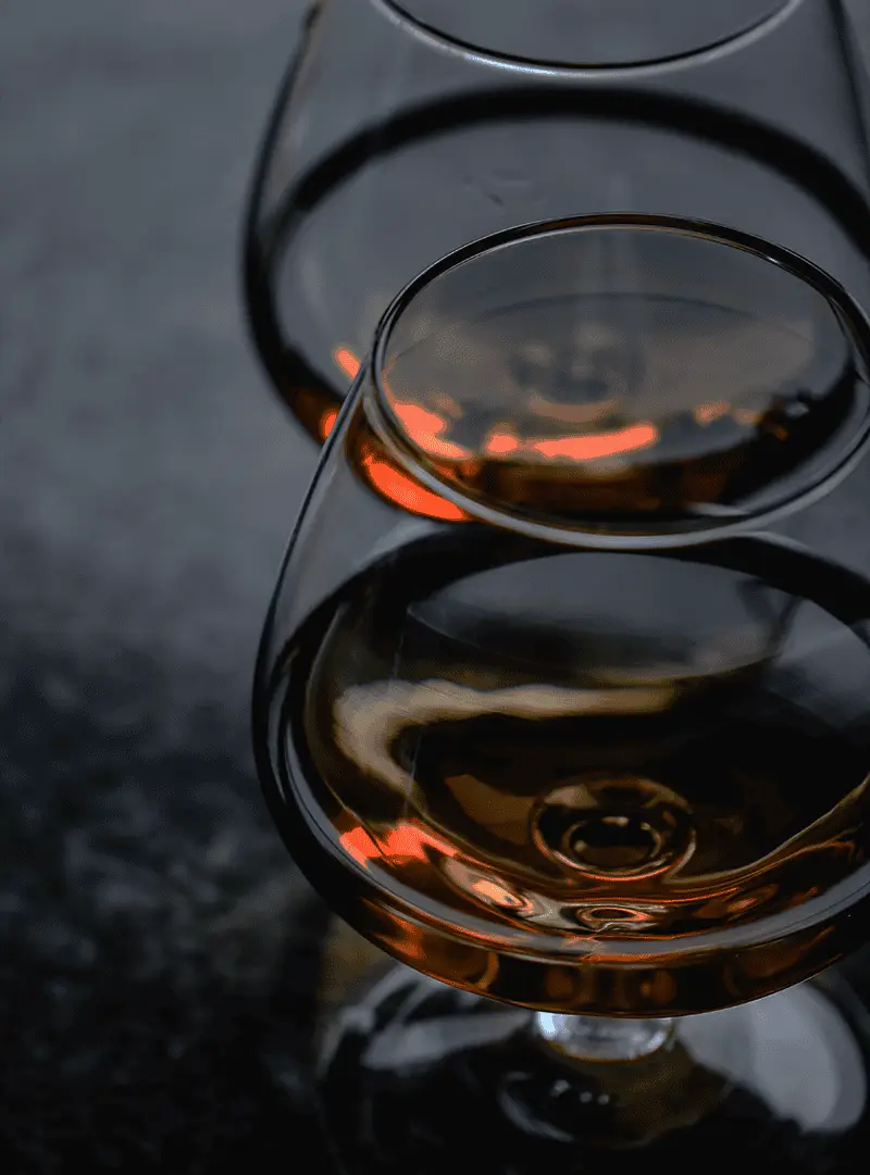 Close-Up Shot of Alcoholic Drink in a Snifter Glass